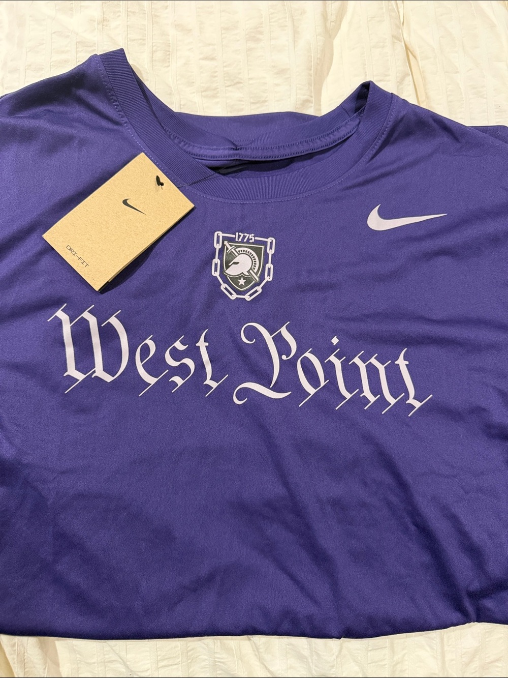 Men’s Nike Dri Fit Army West Point Crest Performance Tee Army Navy Gear 2025